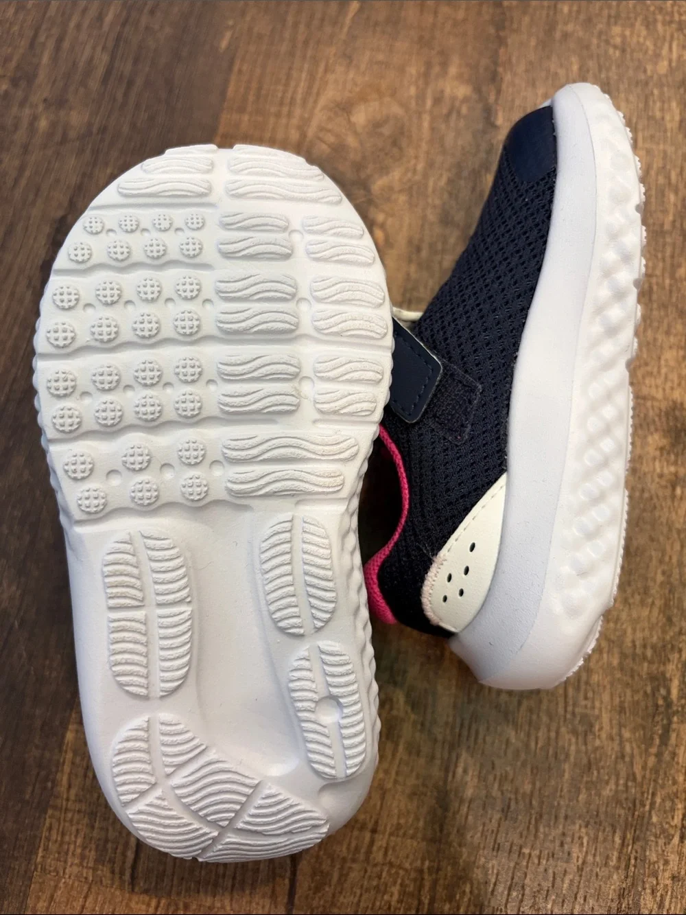 Under Armour Toddler Navy and Hot Pink Slip-On Sneakers